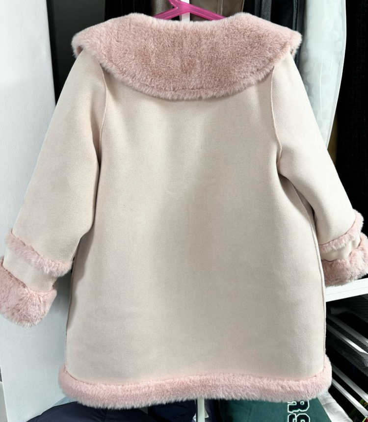 룰라비 여아 핑크 무스탕 코트 이미지