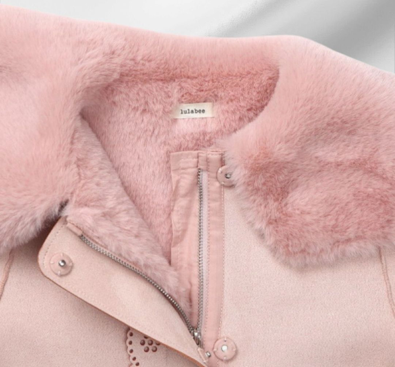 룰라비 여아 핑크 무스탕 코트 이미지