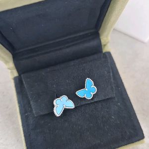 반클리프 앤 아펠 터콰이즈 터키석 버터플라이 귀걸이 이어링