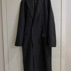 남성 더블 브레스트 롱 코트