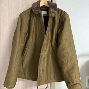 프리휠러스 N-1 덱자켓 다크카키베이지 색상 44사이즈 판매합니다