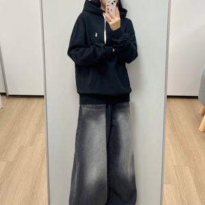 폴로 랄프로렌 신형 화이트 포니 블랙 후드티