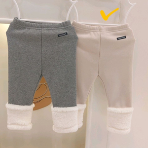 새상품) 해피랜드 털 기모 레깅스 130 유아 아기