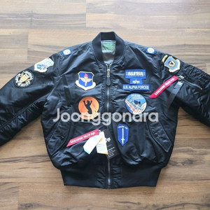 정품 알파인더스트리 항공점퍼 [ 한정판 ] MA-1 블랙 블루종 XL