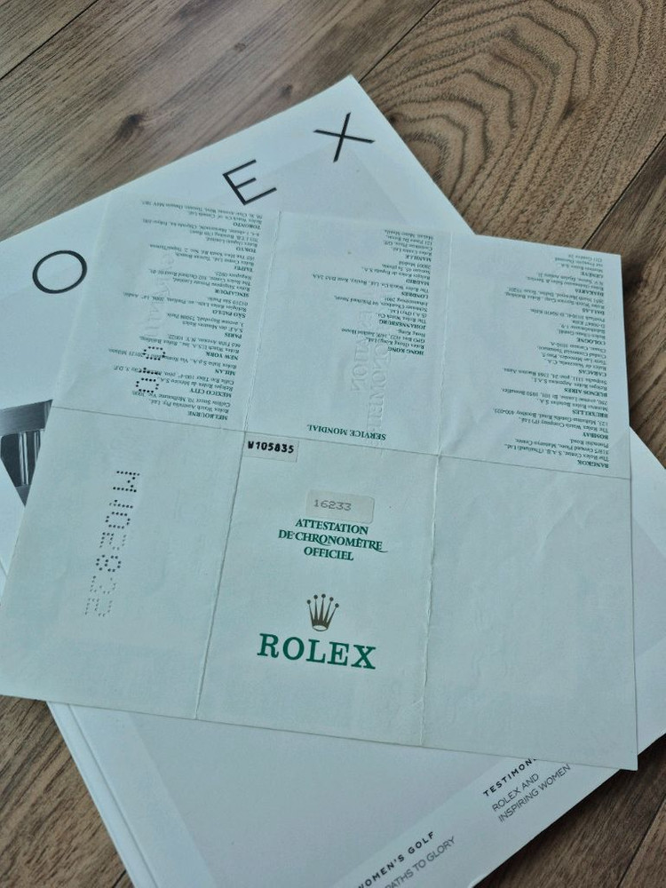 롤렉스 데이져스트 16233보증서--1