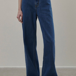 (S) 엘보른 아폴로 와이드 데님 팬츠 딥블루 청바지 한번 착용