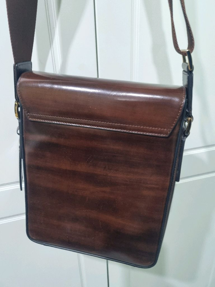 VASTO 브라운 가죽 크로스백(남여)--2