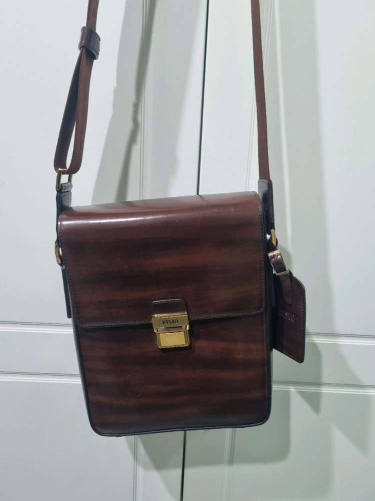 VASTO 브라운 가죽 크로스백(남여)--0