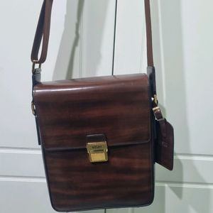 VASTO 브라운 가죽 크로스백(남여)