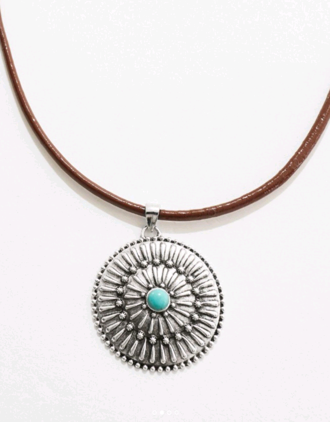 .*+ 보헤미안 빈티지 : 실버 펜던트 런던 코드 목걸이 .*+--3