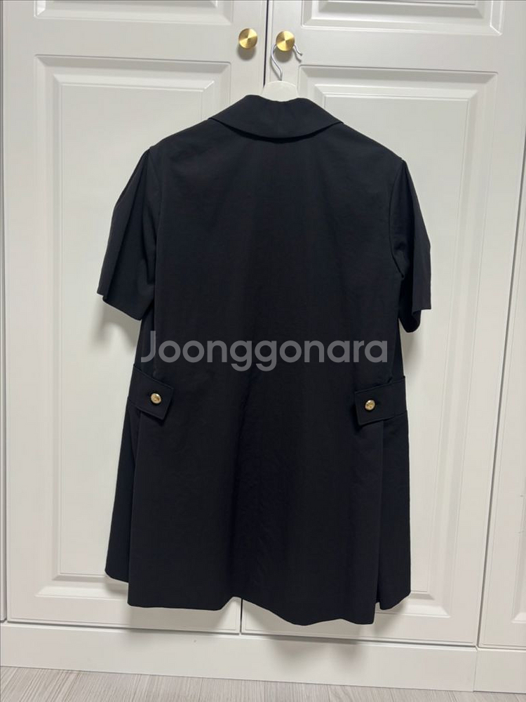 Sjsj 원피스 린넨블렌드더블브레스티드드레스 76사이즈 새상품--4