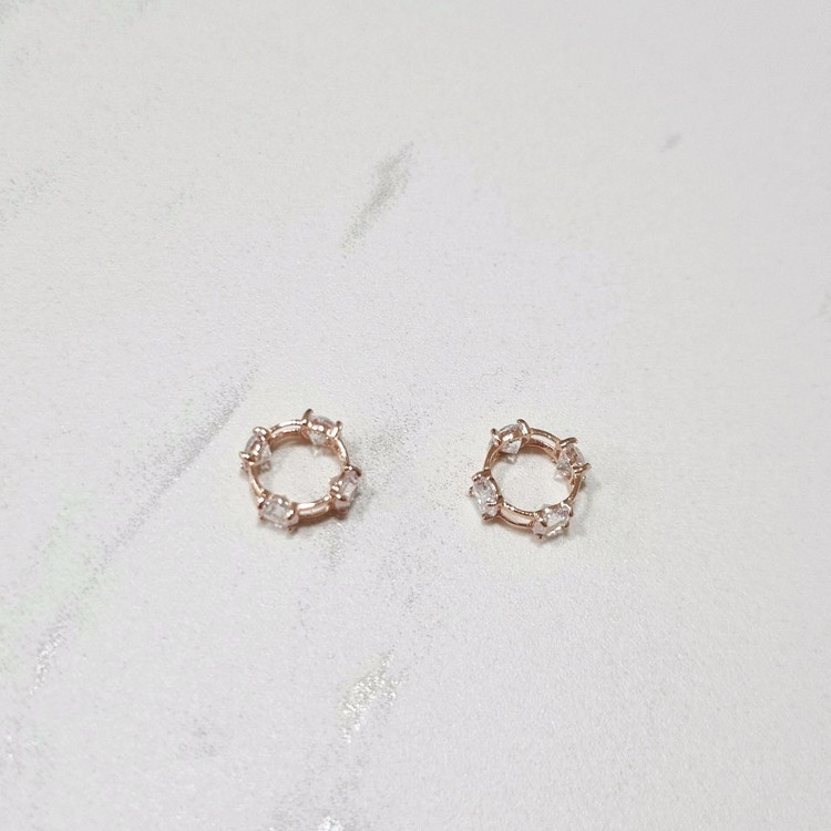 14k큐빅 원통 펜던트 핑크골드 (체인제외) 이미지