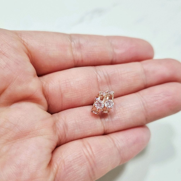 14k큐빅 원통 펜던트 핑크골드 (체인제외) 이미지