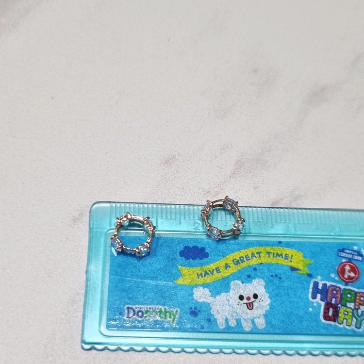 14k큐빅 원통 펜던트 핑크골드 (체인제외) 이미지