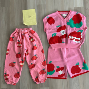 베베베베 애플 니트 셋업, 긴바지 셋업 m