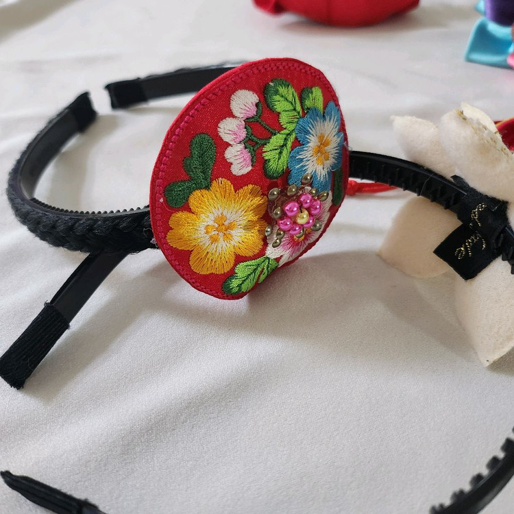 여아 아기 한복 머리띠, 액세서리일괄--4