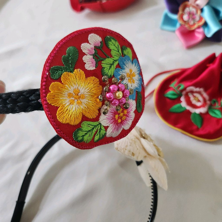 여아 아기 한복 머리띠, 액세서리일괄--5