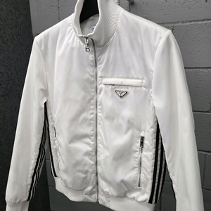 프라다 아디다스 리나일론 삼각로고 블루종 자켓