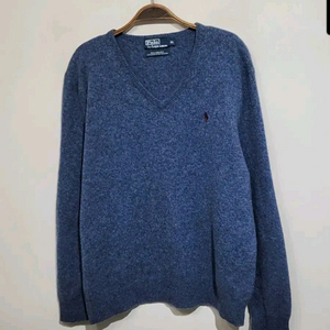 (L) 랄프로렌 폴로 니트 브이넥 램스울 스웨터 이미지