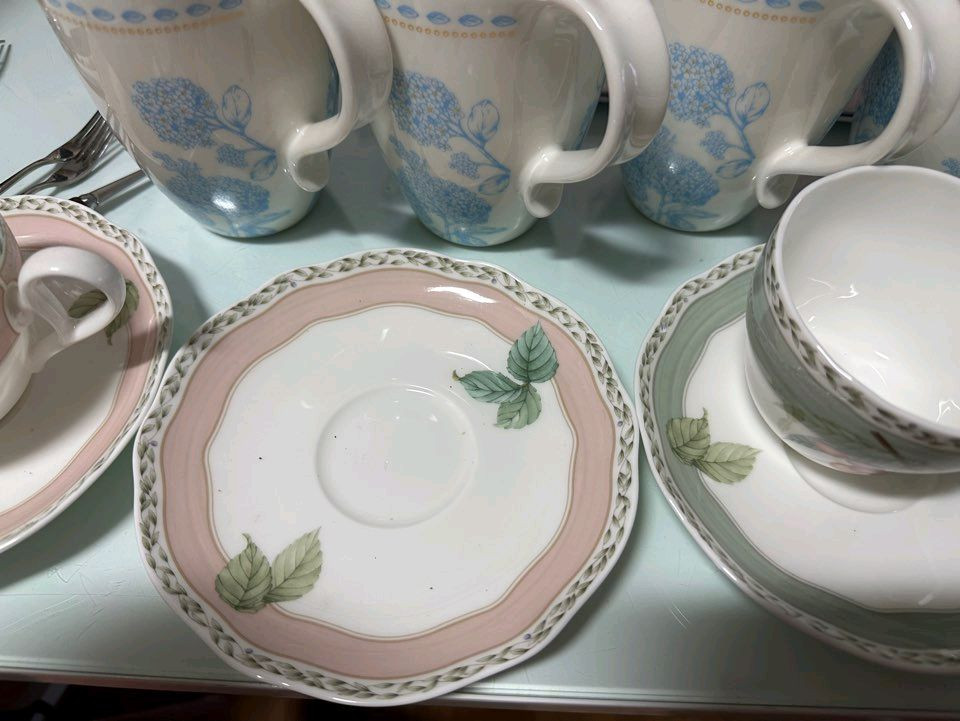 (새제품) 노리타케 Noritake 과일 접시, 찻잔세트, 티스푼 포크--2