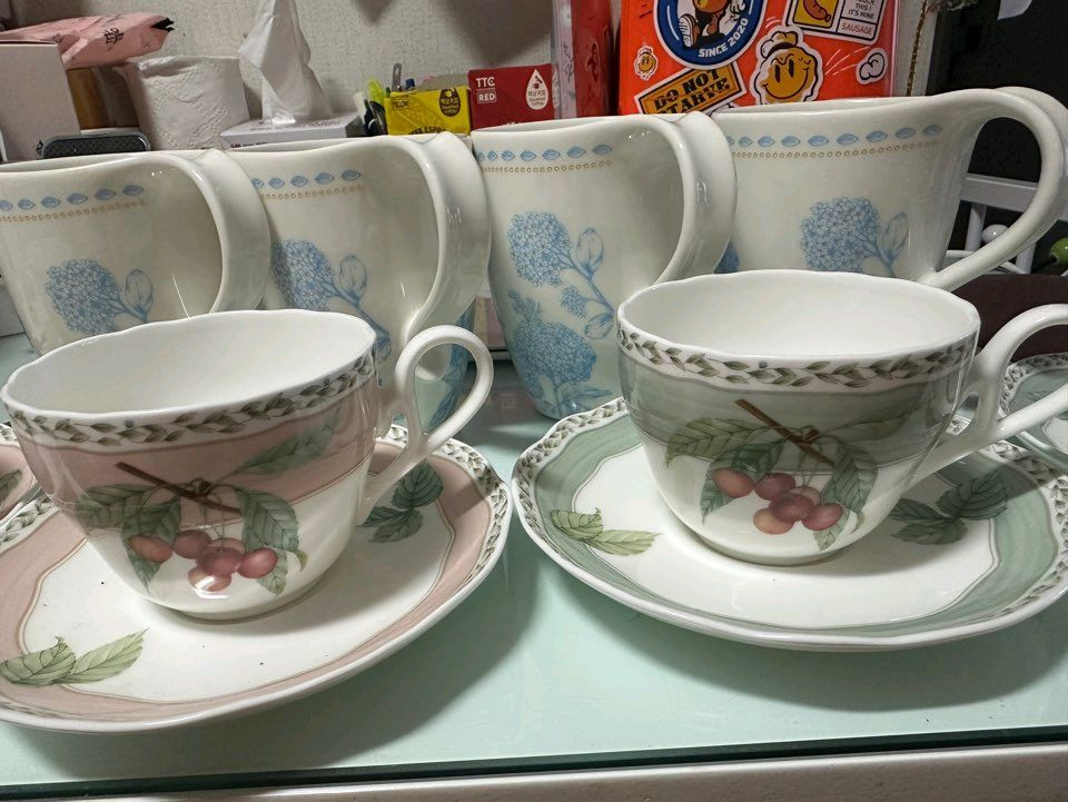 (새제품) 노리타케 Noritake 과일 접시, 찻잔세트, 티스푼 포크--7