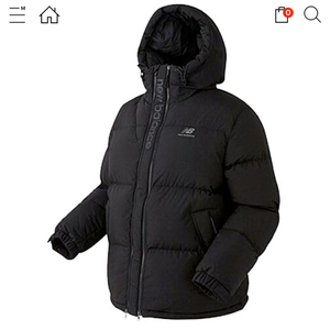 뉴발란스 패딩 NBNPA43023 UNI 액티브숏 스포츠 덕패딩 95 블랙 새상품 이미지