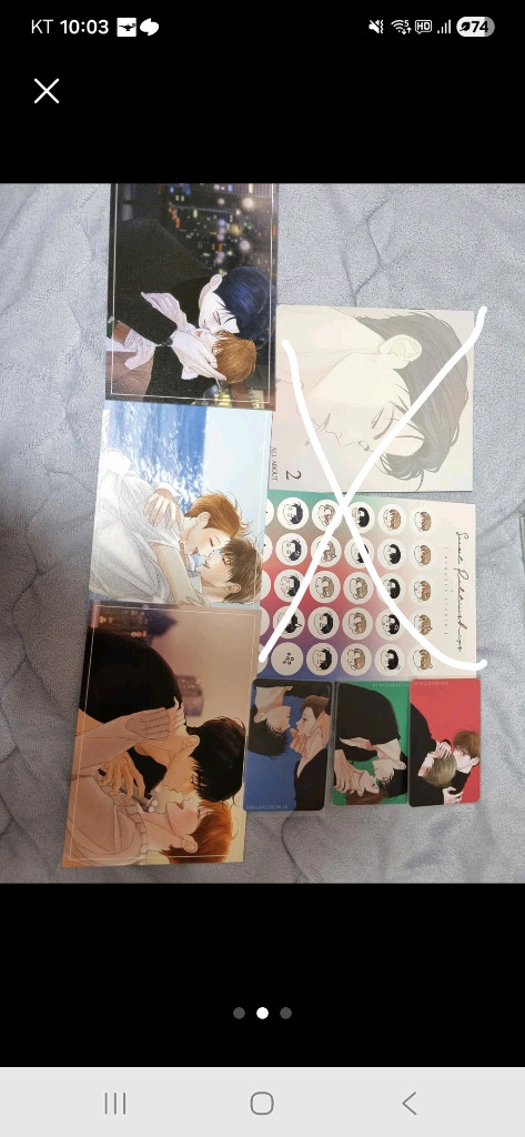 엽서,포카 포함)비밀사이 1~6권 전권 세트 이미지