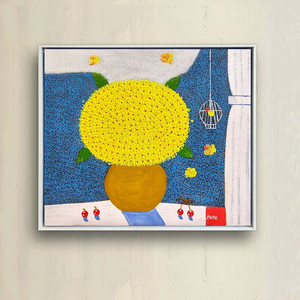 행복꽃이 가득한 화병