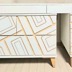 고급 원목 화장대 서랍장(3개로 분리, 너비조절)