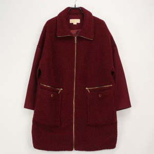 마이클코어스 울 배색 롱집업 자켓(M)