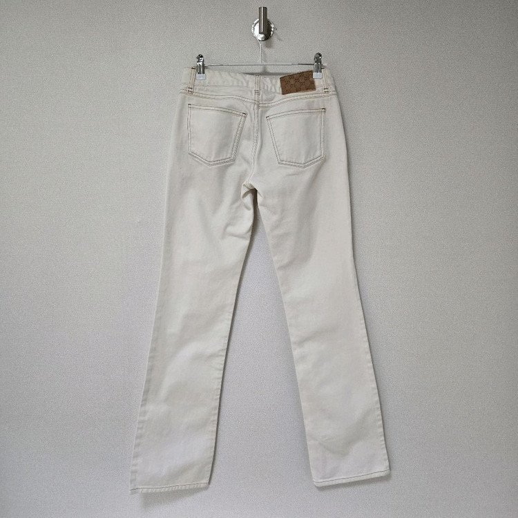 구찌 아이보리 체인 데님팬츠 / 여성 팬츠/ 여성 바지--5