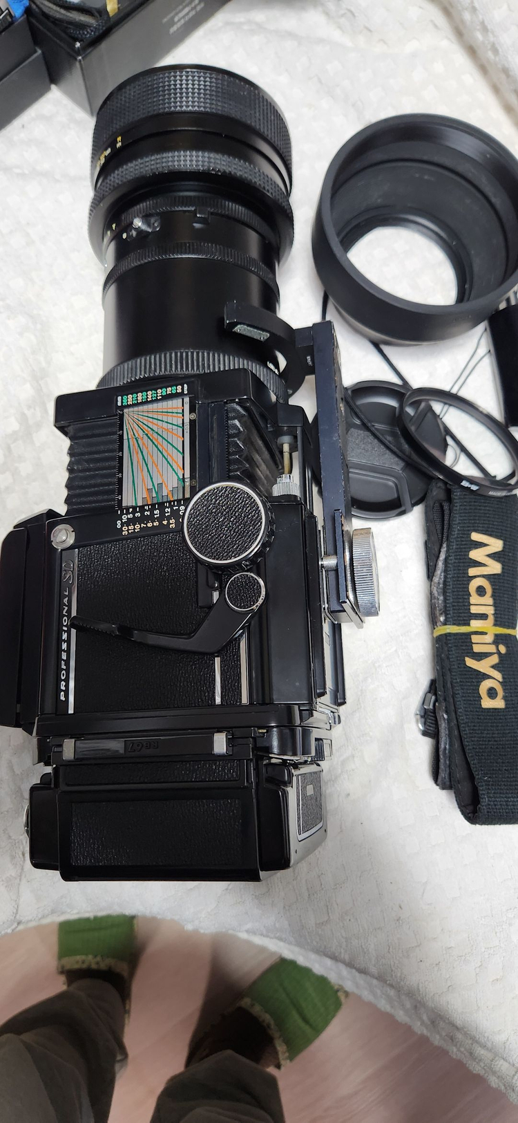 마미야RB67 SD(A급), 마미야 줌 렌즈 100~200(깨끗함), 필터B+W 독일제, 릴리즈, 스트랩. 이미지