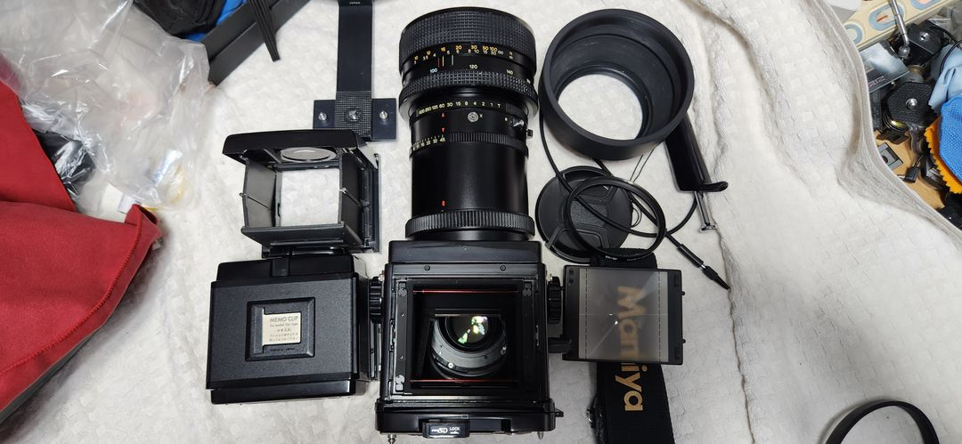 마미야RB67 SD(A급), 마미야 줌 렌즈 100~200(깨끗함), 필터B+W 독일제, 릴리즈, 스트랩. 이미지