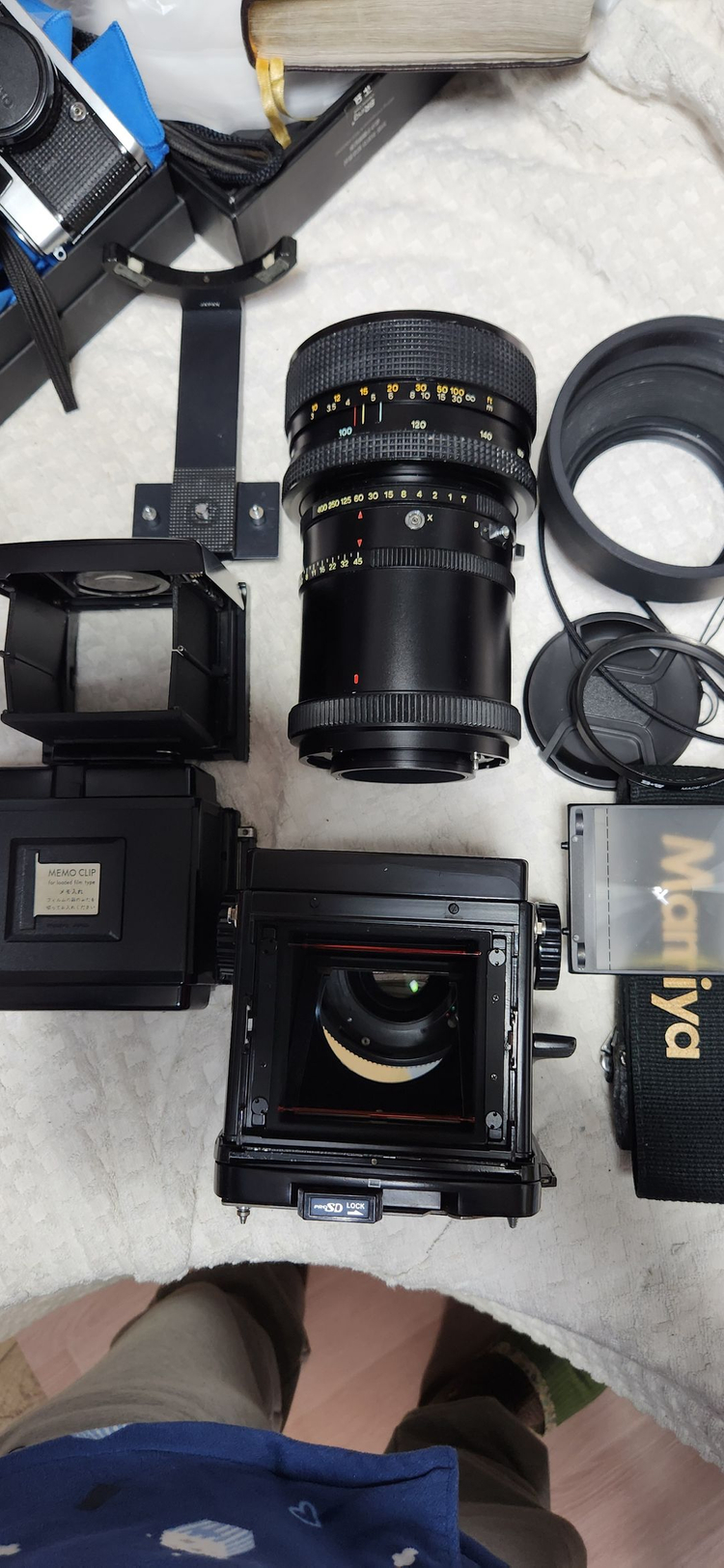 마미야RB67 SD(A급), 마미야 줌 렌즈 100~200(깨끗함), 필터B+W 독일제, 릴리즈, 스트랩. 이미지