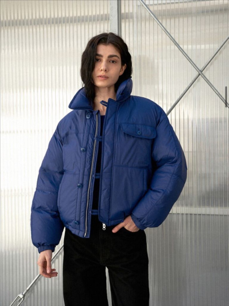 클린 Raf flight down jacket (Blue)--1