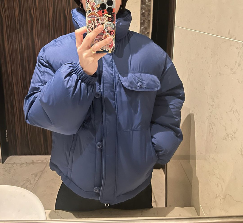클린 Raf flight down jacket (Blue)--4