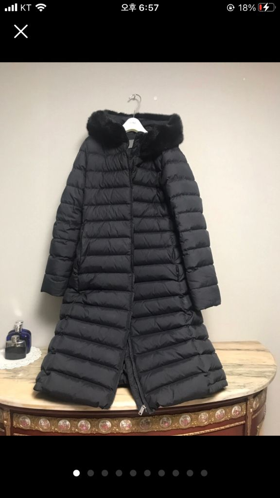 구스 80% 천연밍크 롱패딩 66사이즈--5