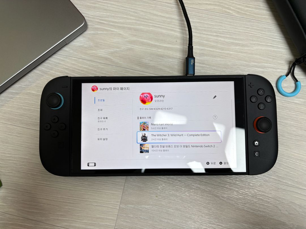 닌텐도 스위치2 신품급, 정품 케이스 및 보호필름, 젤다 구성--3