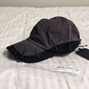 새제품) 엄브로 X 슬램잼 볼캡 모자 블랙 그레이 남자 여자 공용