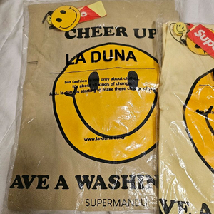 라두나 스마일 앞치마 노랑색(새상품)