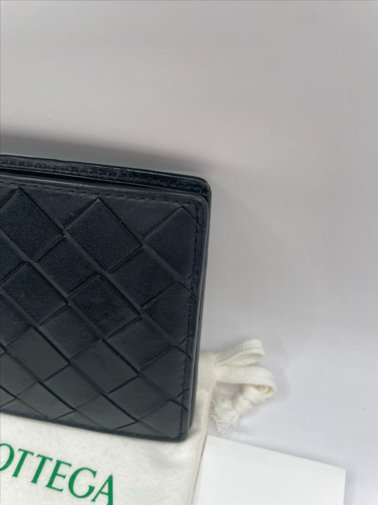 보테가베네타 인트레치아토 반지갑 블랙--2