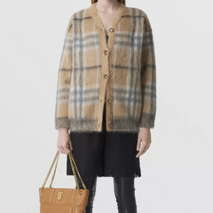 버버리 모헤어 울 가디건