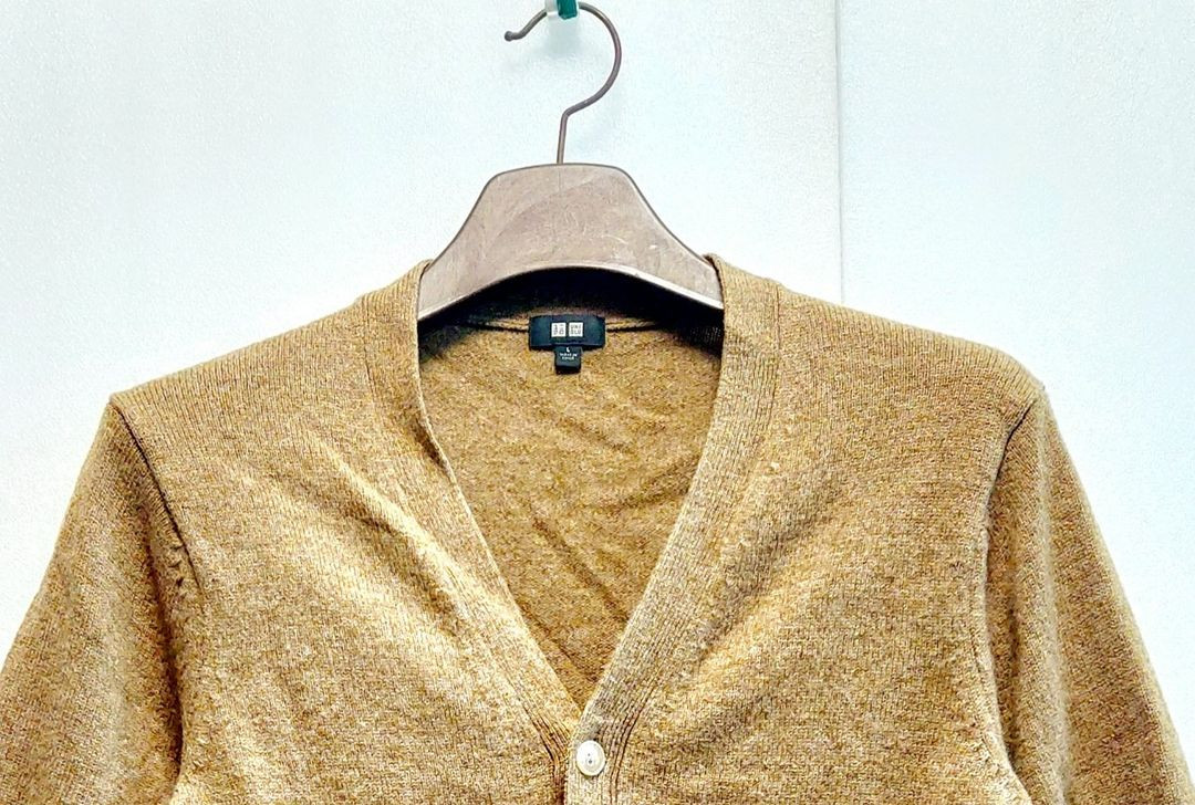 유니클로 남성가디건니트100 퓨어울소재 이미지