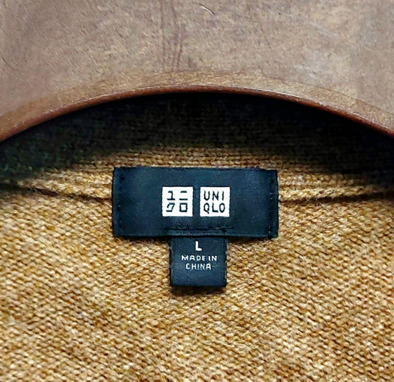 유니클로 남성가디건니트100 퓨어울소재 이미지