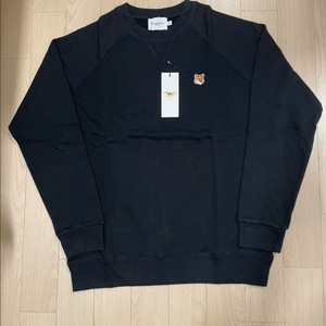 [시착 1회] 메종키츠네 싱글폭스 맨투맨 블랙 XL