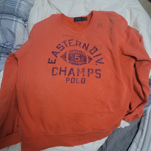 폴로 랄프로렌 오렌지 맨투맨 xl