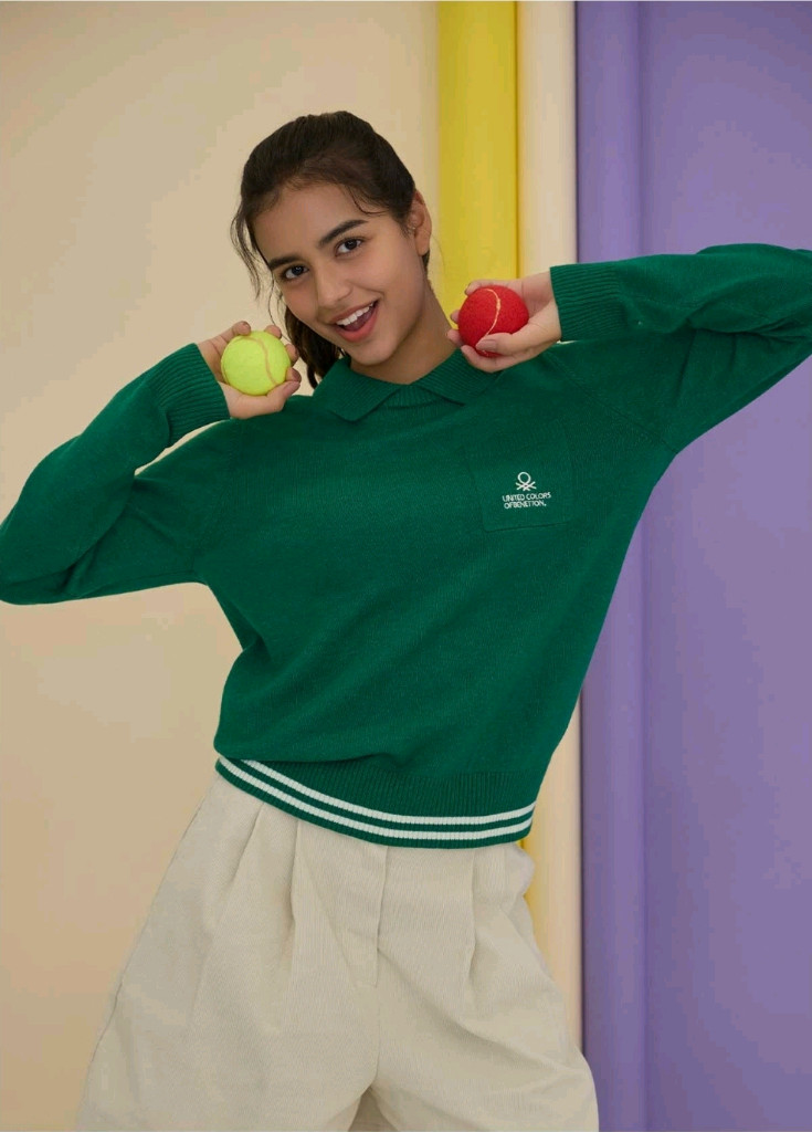 (새옷S) 베네통 여성 니트 3개 일괄--6