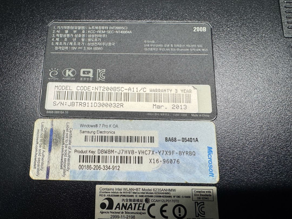 부품용 삼성 노트북 NT200B5C i5-3210M--4
