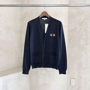 메종키츠네 더블폭스헤드 레귤러 V넥 가디건