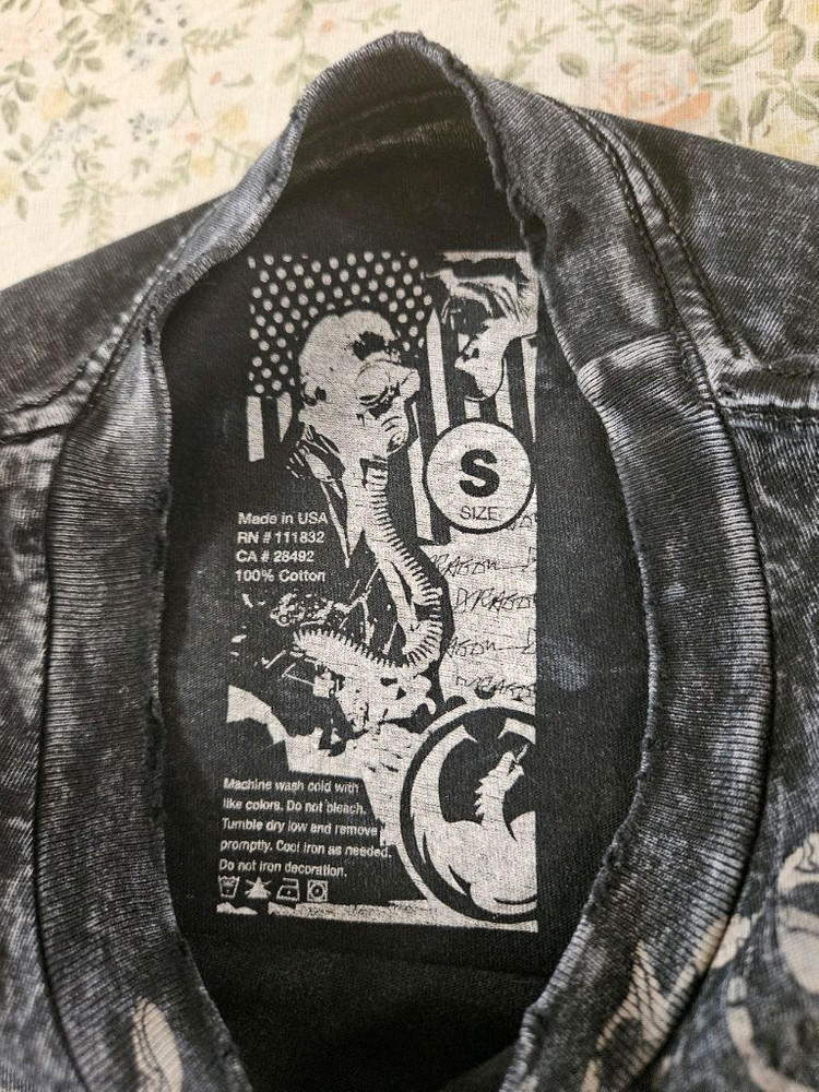 [해외S]드래곤 빈티지 워싱 프레이 스켈레톤 반팔티셔츠--8